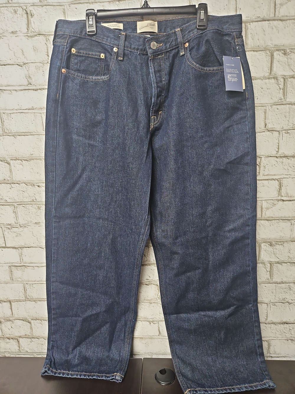 Universal Thread Women's Dark Blue Mid Rise 90's Baggy Jeans Size 14R NWT